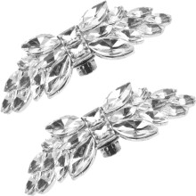 Kristallen schoenclips voor bruidsschoenen, metalen clips, 2 stuks