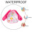 Waterproof apron with sleeves for baby, washable, rabbit pattern 2