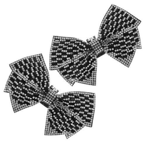 Removable shoe accessory, metal bow, 2 1