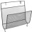 Black wrought iron wall shelf, hanging doorstop 2