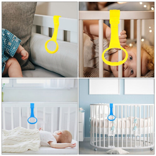 2 Baby Pull Rings with Safety Handles, Standing Aid for Indoor Use 2