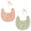 2 Bibs saliva wipes, cotton (95%) 1