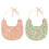 2 Bibs saliva wipes, cotton (95%) 5