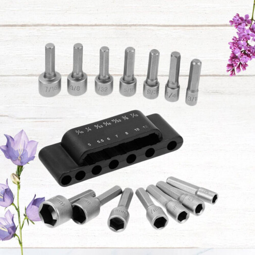 14-piece socket wrench set with pneumatic bits and drill bits 1