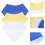 8 baby burp cloths, triangular, for eating, random color 3