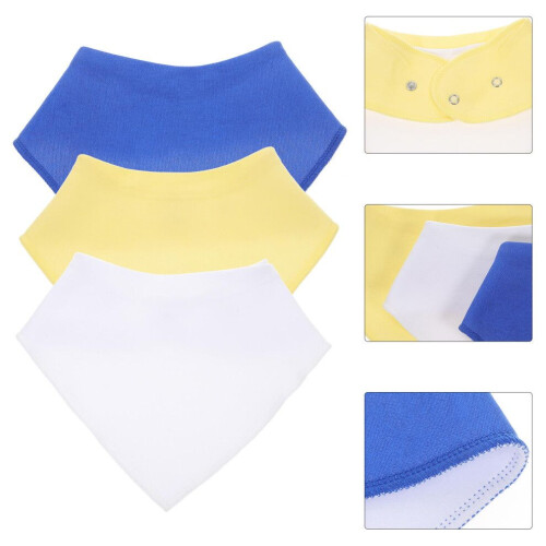8 baby burp cloths, triangular, for eating, random color 2