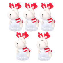 5 kerstsnoeppotten, snoepcontainers, cartoon