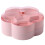 Transparent snack box with compartments for nuts and sweets, pink 1
