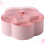 Transparent snack box with compartments for nuts and sweets, pink 5