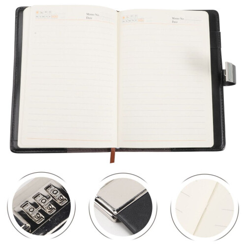 Security notebook with combination lock, lockable, cartoon design 2