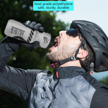 650 ml Fahrrad-Wasserflasche mit Halter für Mountainbikes, grau