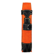 Flame-Resistant Cowhide Welding Rod Bag With Drawstring And 10 Rivets For Professional Welding Equipment And Accessories