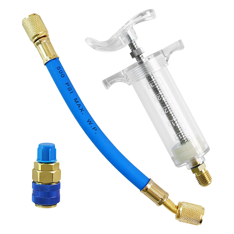 Ac Oil Injector For Vehicle Oil Filler, Leakproof Refrigeration Injector, Compatible With Marine Truck Rv Car 9339159143148