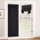 (Black) Polyester Light Filtering Door Curtain Convenient And Practical 1