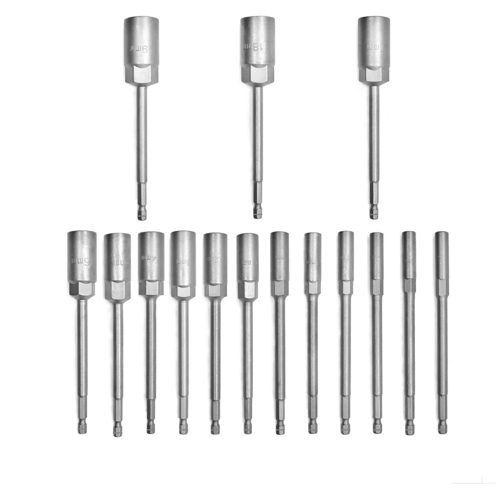 150Mm 1/4 Shank Length Deepens Power Nutdriver Bit Set-15Pc 7754000328697