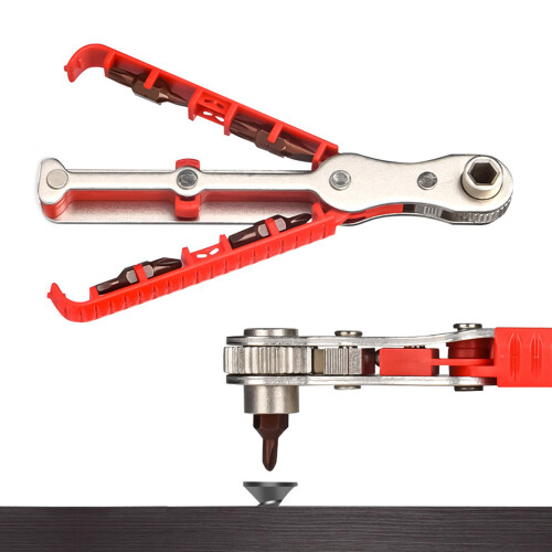Bidirectional Ratchet Screwdriver Set Ratchet Wrenches-Orange 2