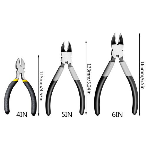 Diagonal Flush Cutter Side Cutting Pliers Electronics-4 inches 1