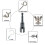 1/4" Hex Shank PowerWing Nut Driver Set Wing Nut Drill-1 pack 7