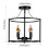 Living And Home Black Cage Metal Ceiling Light 6