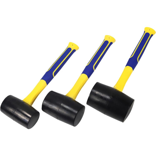 Lightweight Rubber Hammer Installation Hammer Rubber Soft Handle for Projects, 2