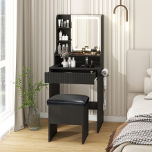 Dressing Table Stool Set LED Mirror with Charging