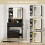 ELECWISH Dressing Table Stool Set LED Mirror with Charging 3