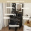 ELECWISH Dressing Table Stool Set LED Mirror with Charging 4