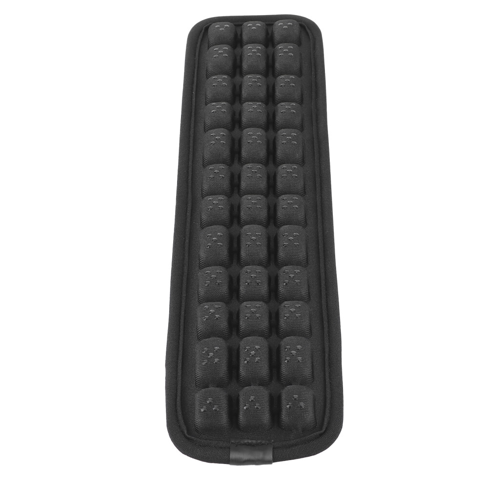 Comfortable Seatbelt Shoulder Pad Cover - Reduce Strain Elastic Cushion Black 6931360484817