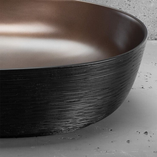 Opzetwastafel Rea Cleo 61 Copper Bush / Black 2