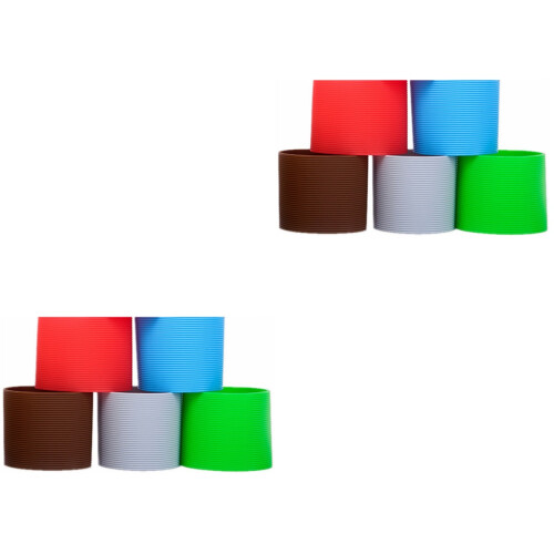 10 Unidades Funda De Silicona Para Vasos Resistente Calor 2