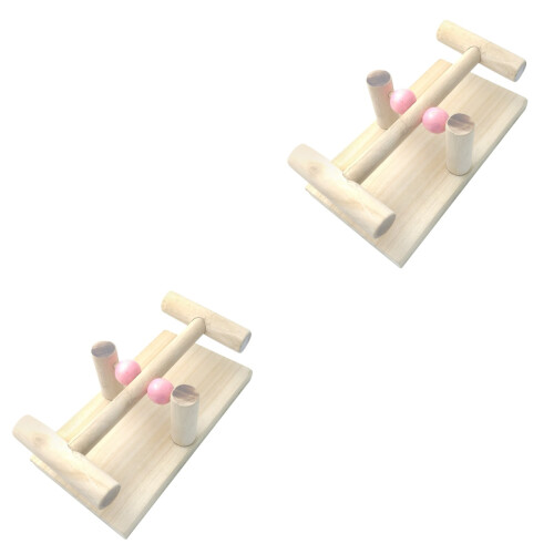 2 Unidades Balancín De Madera Para Hámster 2