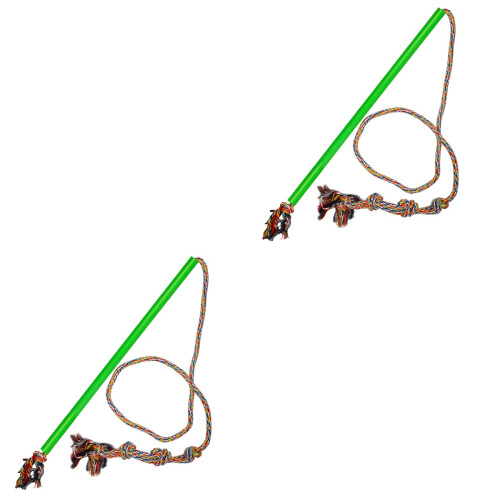 2 Pièces Interactifs Pour Flirt Pole -Queue Vert 2