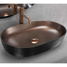 Vasque À Poser En Céramique Rea Cleo 61 Copper Bush / Black