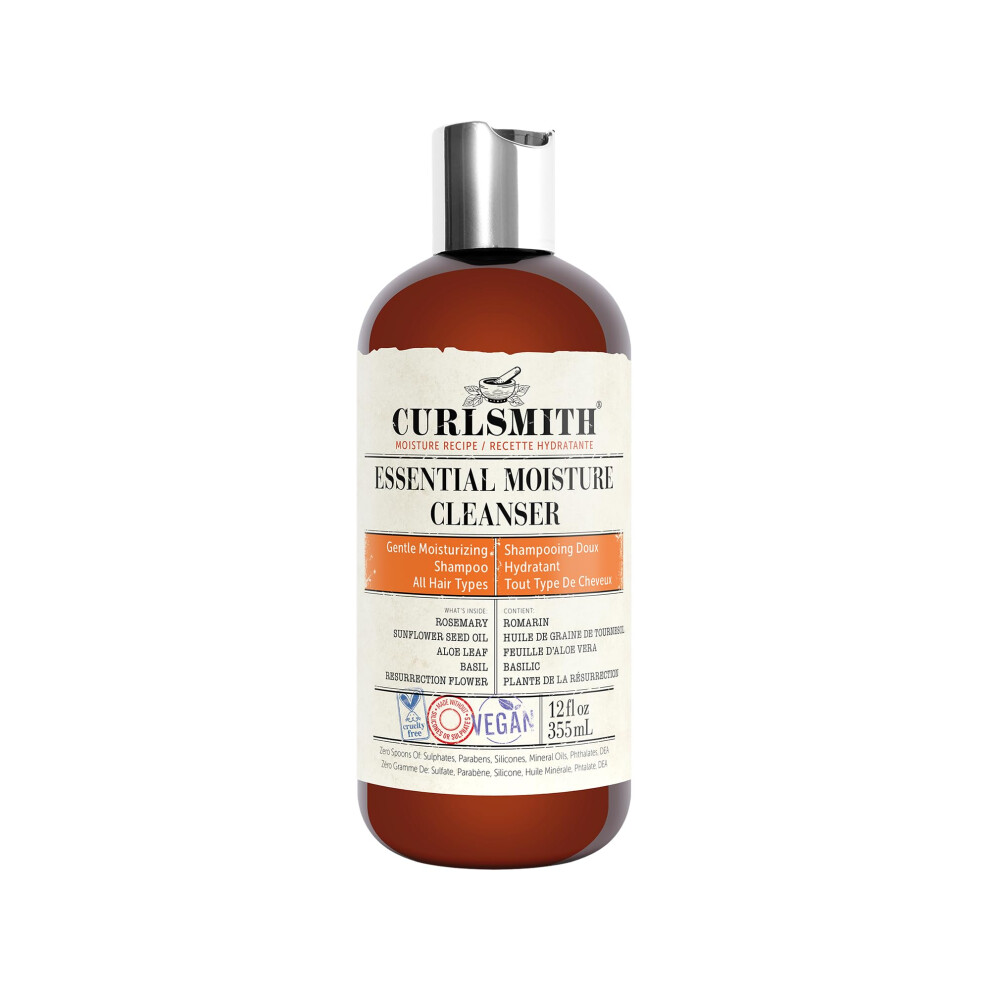 Curlsmith - Essential Moisture Cleanser, Gentle Nourishing Shampoo For Wavy, Curly And Coily Hair, Vegan (355Ml)