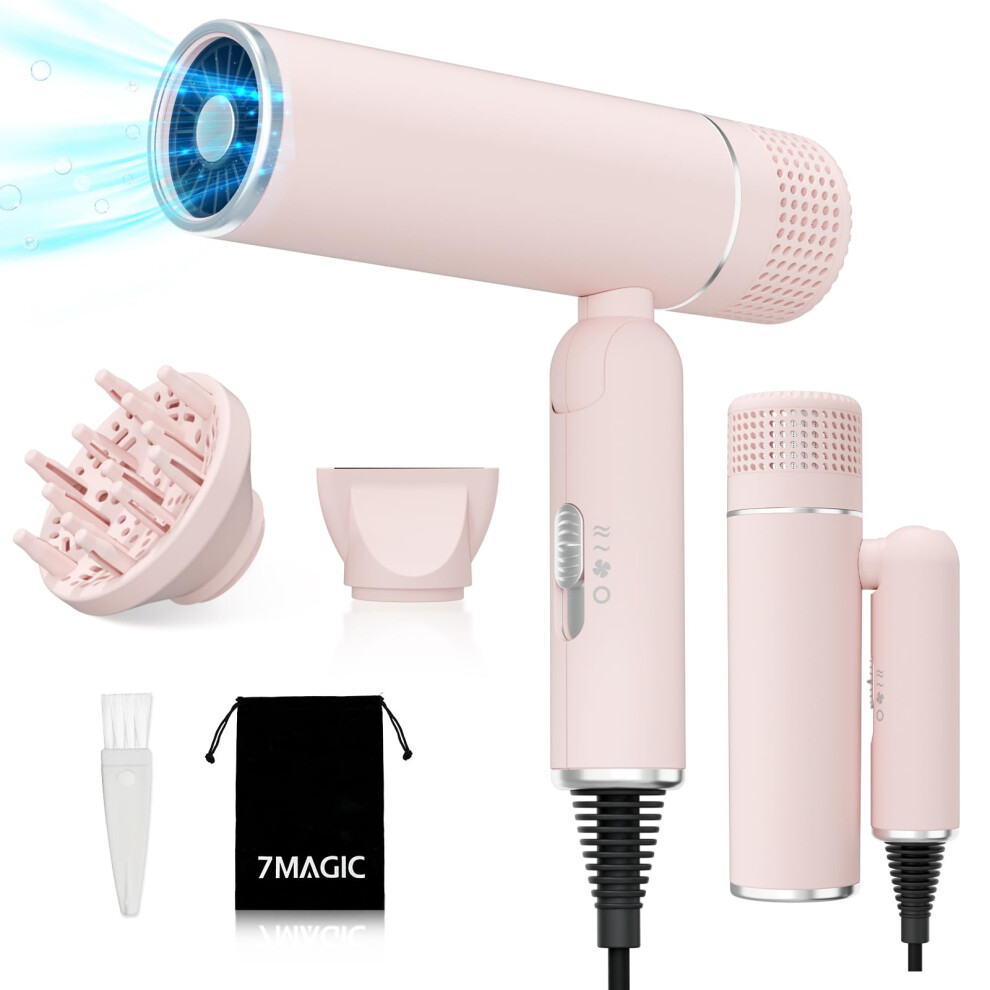 7Magic Hair Dryer, Diffuser Hairdryer, Blow Dryer For Women, Travel Hair Dryer, Ionic Hairdryer, Lightweight Blow Dryer, Constant Temperature Hair Care,