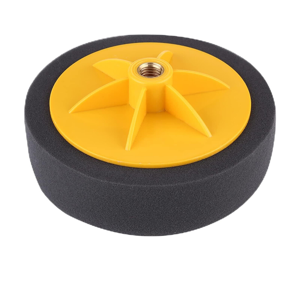 6Inch Sponge Polishing Pad Waxing Wheel 15Cm Car Polishing Sponge Pad With Screw Hole For Electric Or Pneumatic Polisher Washable Reusable (Black) Black 9323874925578