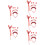 5 Set Cerchietto A Per Per Ragazza 10