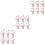 18 Pezzi Bacchette In A Forma 5