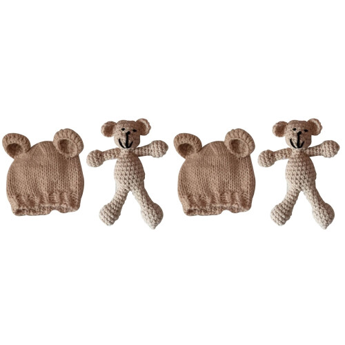 2 Pezzi Fotografia Cappellino Con Beige 1