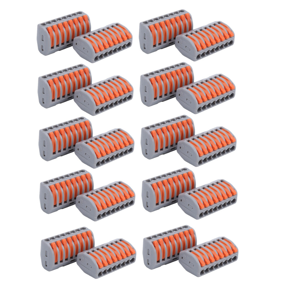 20Pcs Push Wire Connector Pct-218 8-Hole 0.08-4Mmâ², 32A, 400V 7891360489597