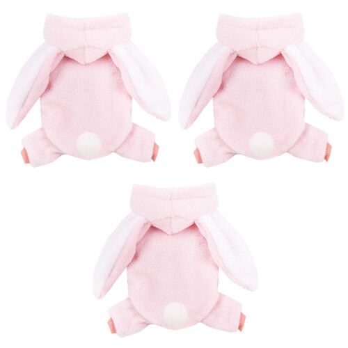 3Pcs Roupa De Coral Com Orelhas De Coelho Para Cachorro 2