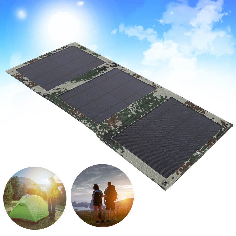 Outdoor 21W Monocrystalline Solar Panel With Dual Usb Charger Camouflage Finish 4641360490580