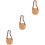 3Pcs Cesta Mini De Trançada Para Flores E Portátil 5