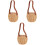 3Pcs Cesta Mini De Trançada Para Flores E Portátil 3