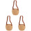 3Pcs Cesta Mini De Trançada Para Flores E Portátil 2