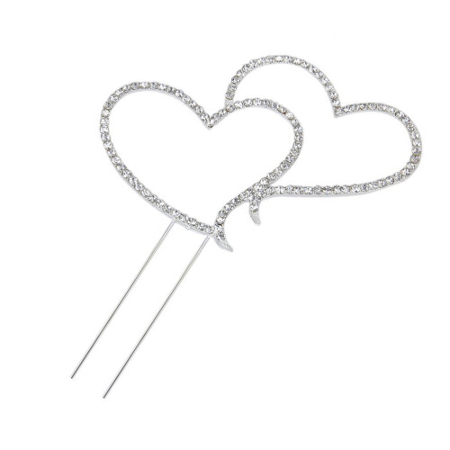 2 Unidades Strass Amor Para Bolo Tamanho L