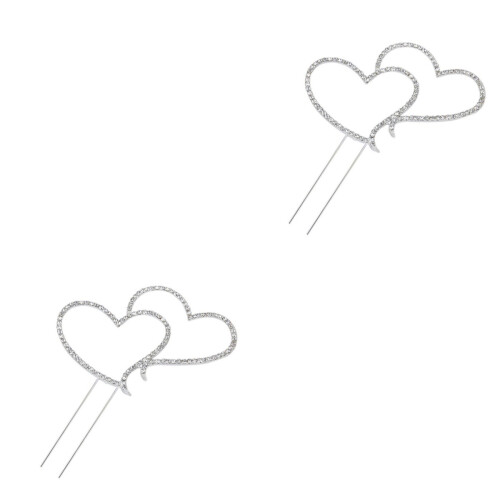 2 Unidades Strass Amor Para Bolo Tamanho L 2