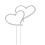 2 Unidades Strass Amor Para Bolo Tamanho L 9