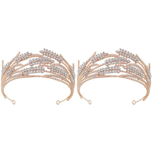 2 Unidades Coroa Para Noiva Vestido Tiara 2