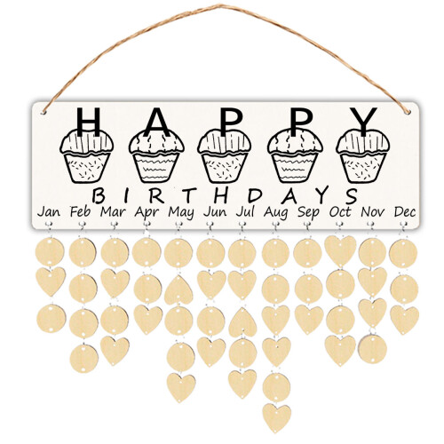 3Pcs Enfeite Calendário DIY Decoração Casa Escritório
